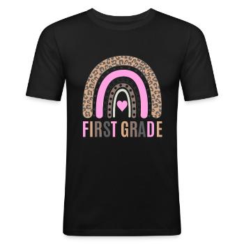 First grade teachers back to school - Men's Slim Fit T-Shirt - black - Front - Nik (191cm)