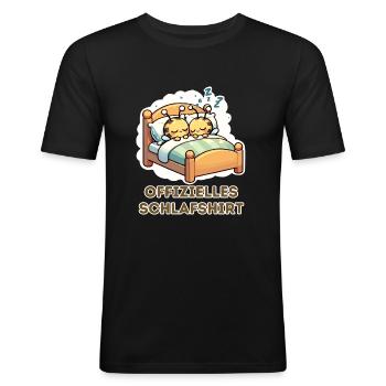 Official Bee Sleep Shirt - Men's Slim Fit T-Shirt - black - Front - Nik (191cm)
