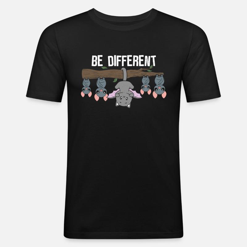 Be different - einzigartig & besonders - Männer Slim Fit T-Shirt - Schwarz