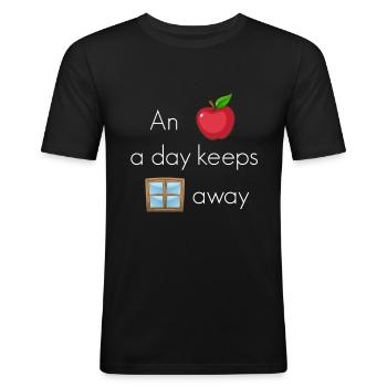 Chez Apple, un jour éloigne Windows de son système d'exploitation - T-shirt près du corps Homme - noir - Devant - Nik (191cm)