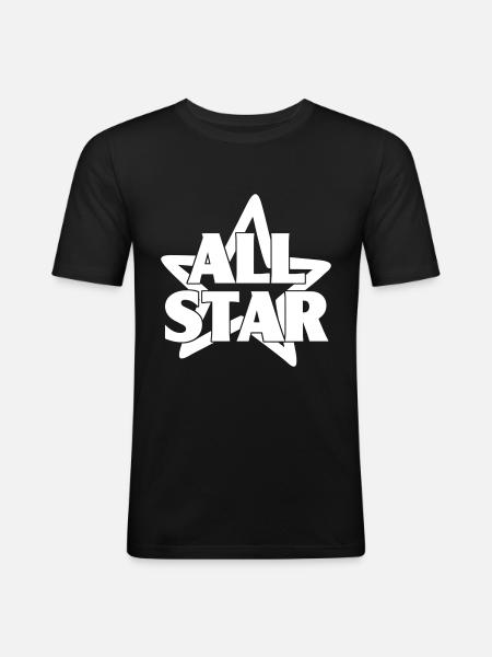 Star All Star - T-shirt près du corps Homme - noir