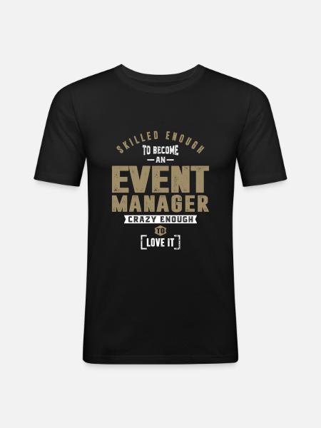 Event Manager - Men's Slim Fit T-Shirt - black
