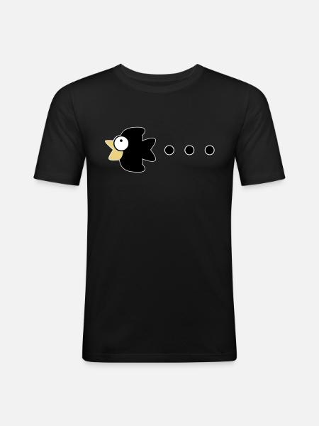 crow - Men's Slim Fit T-Shirt - black