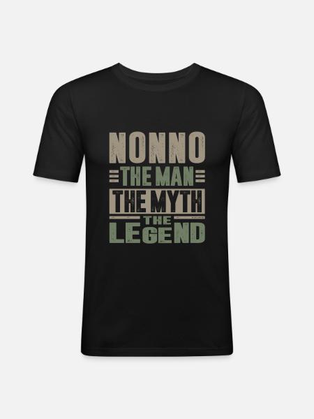 Nonno The Legend - Men's Slim Fit T-Shirt - black