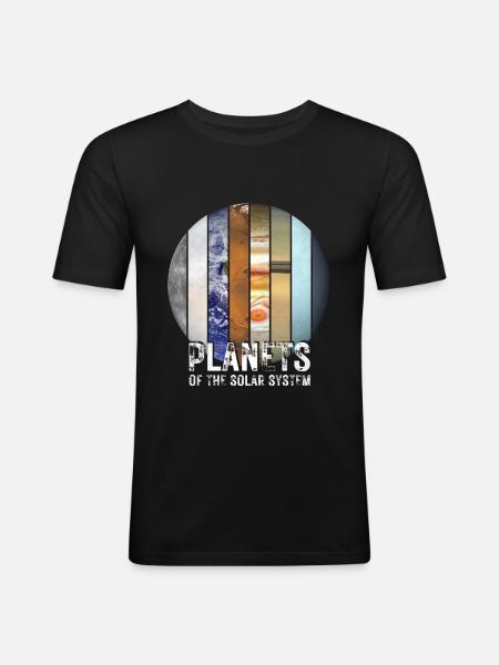 Planètes du système solaire - T-shirt près du corps Homme - noir