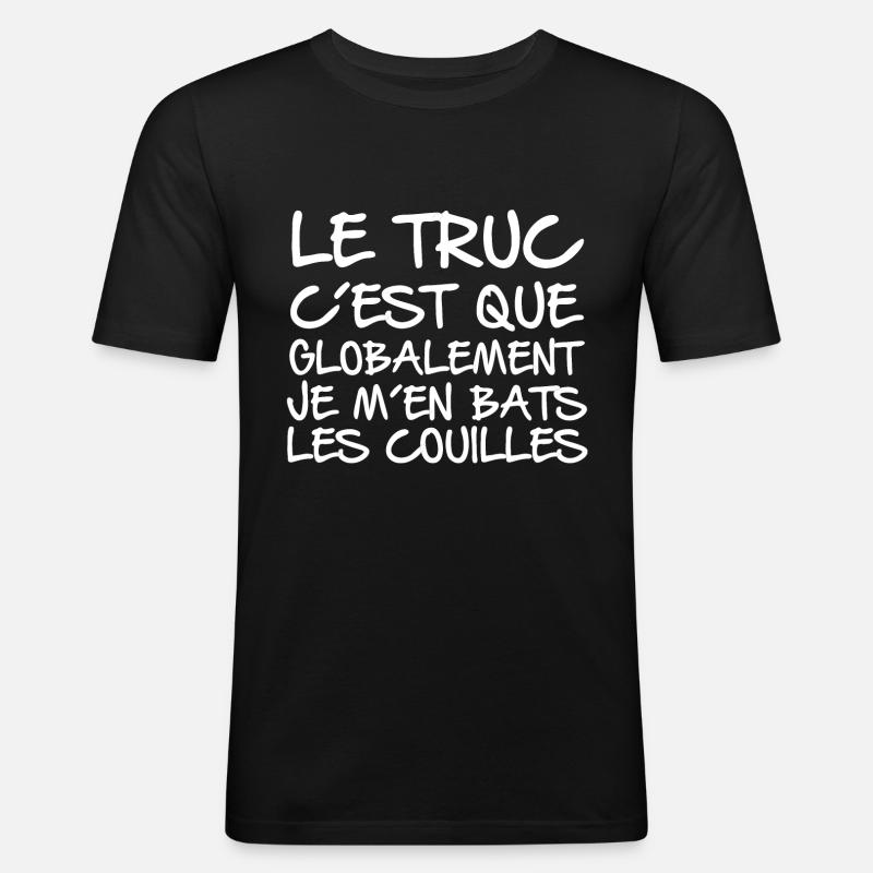 Ich schlage meine Eier - Männer Slim Fit T-Shirt - Schwarz