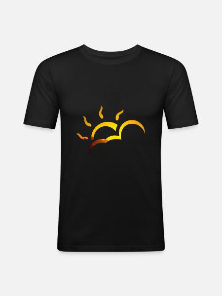 Sun - Men's Slim Fit T-Shirt - black