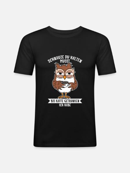 Morgenmuffel - Männer Slim Fit T-Shirt - Schwarz