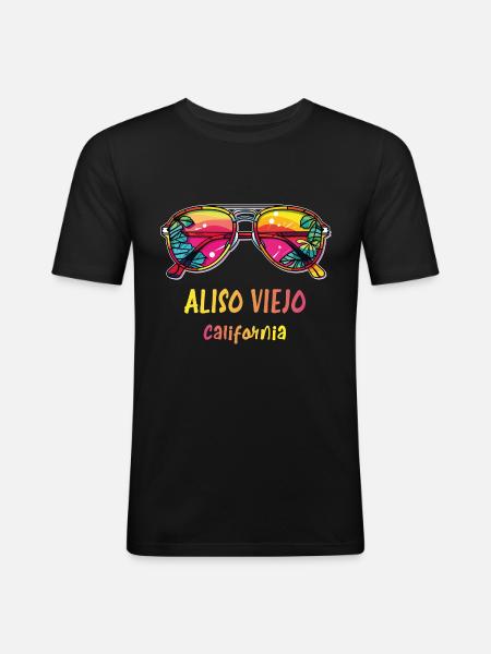 ALISO VIEJO California - Men's Slim Fit T-Shirt - black