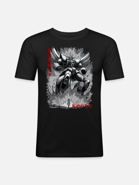Mein Weg - Männer Slim Fit T-Shirt - Schwarz