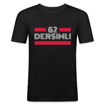 Dersim 62 Türkei Turkiye Geschenk Urlaub TR Türk - Männer Slim Fit T-Shirt - Schwarz - Vorne - Nik (191cm)