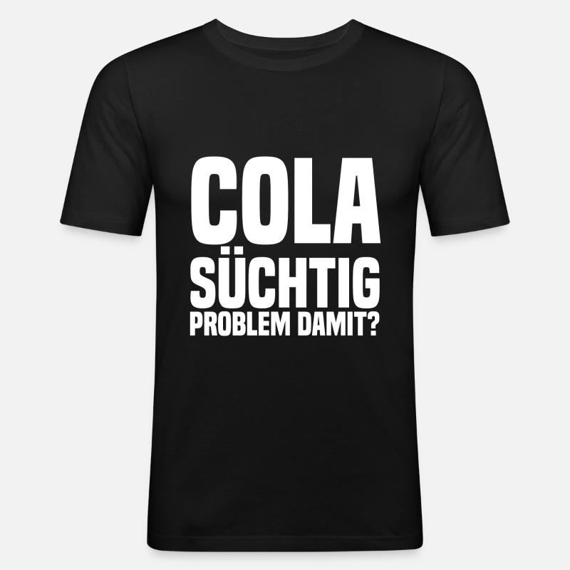 suechtig Problem with white - Men's Slim Fit T-Shirt - black