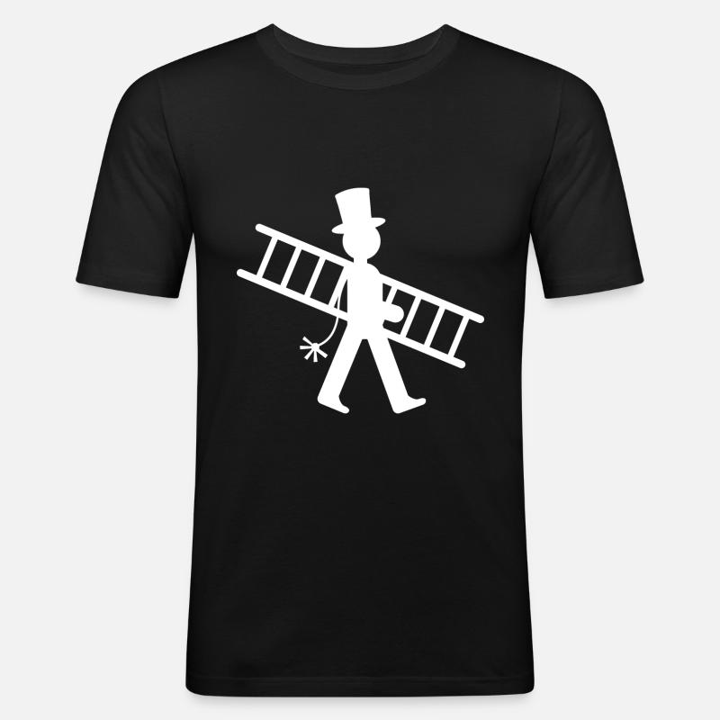 Schornsteinfeger Lehrling - Männer Slim Fit T-Shirt - Schwarz