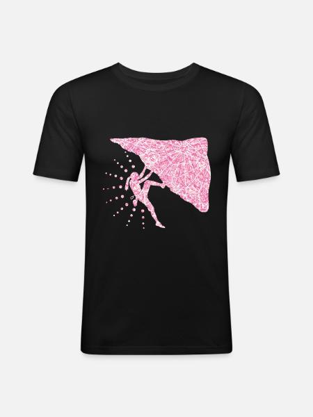 Mom climb mountains - Men's Slim Fit T-Shirt - black