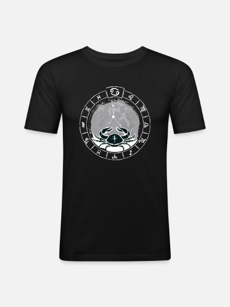 Zodiac sign Cancer - Zodiac sign - Birthday - Men's Slim Fit T-Shirt - black