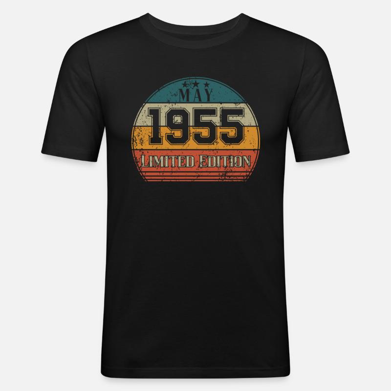 Anniversaire - Édition limitée mai 1955 - T-shirt près du corps Homme - noir