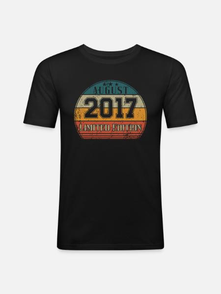 Birthday - Limited Edition August 2017 - Men's Slim Fit T-Shirt - black