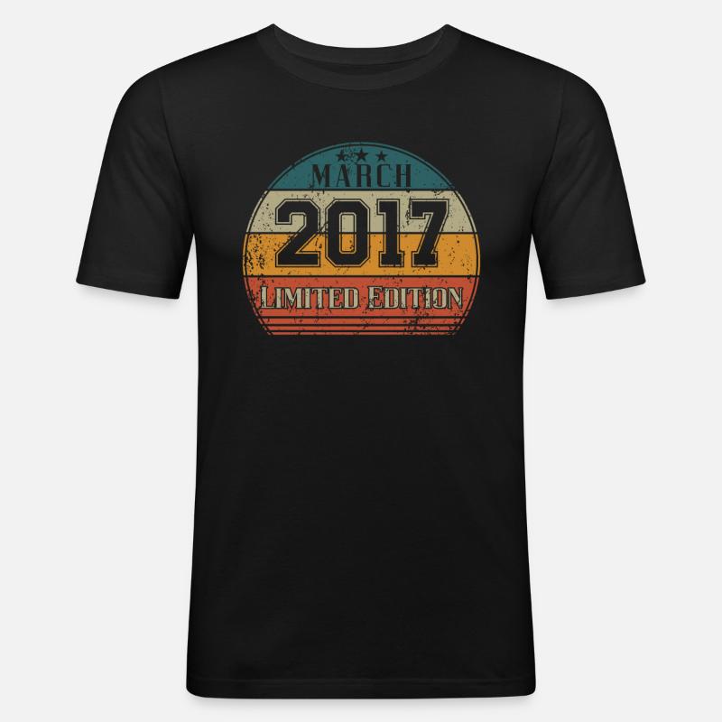 Anniversaire - Édition Limitée Mars 2017 - T-shirt près du corps Homme - noir