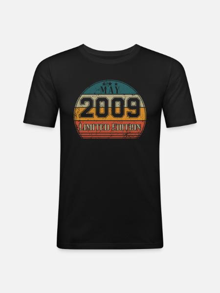 Anniversaire - Edition Limitée Mai 2009 - T-shirt près du corps Homme - noir