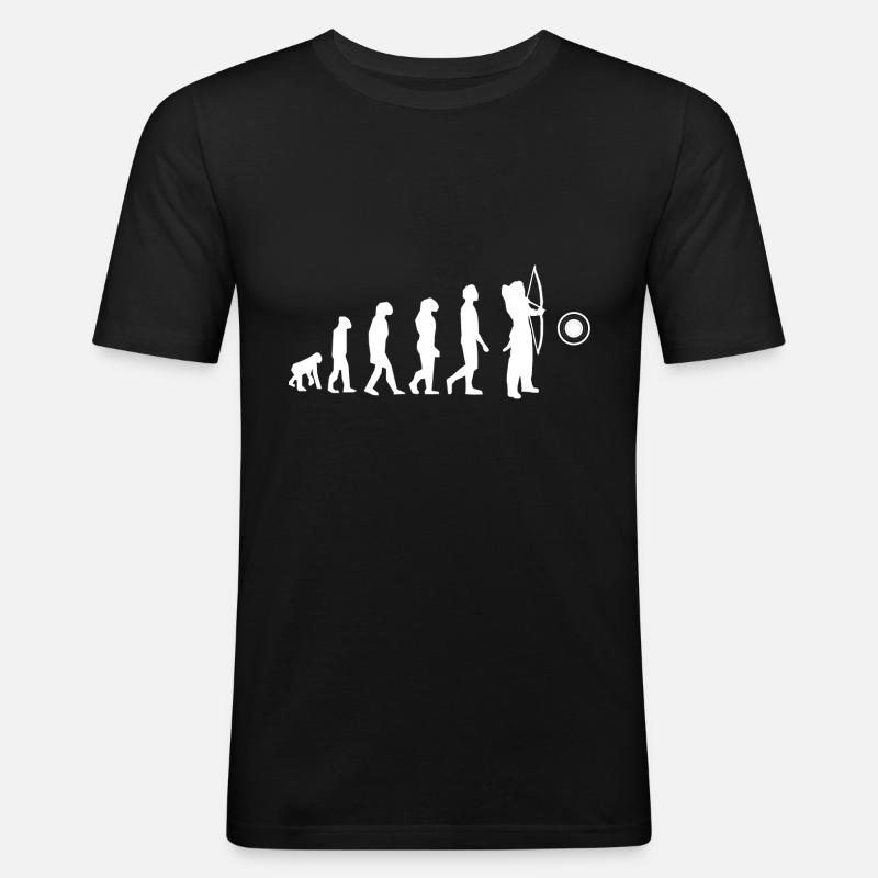 Archery evolution - Men's Slim Fit T-Shirt - black
