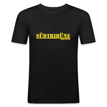 Suedtribuene - Männer Slim Fit T-Shirt - Schwarz - Vorne - Nik (191cm)