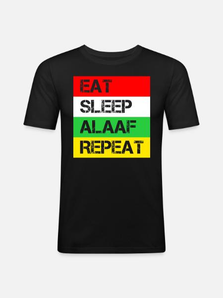 Eat Sleep Alaaf Repeat | Carnival Cologne Celebrations - Men's Slim Fit T-Shirt - black