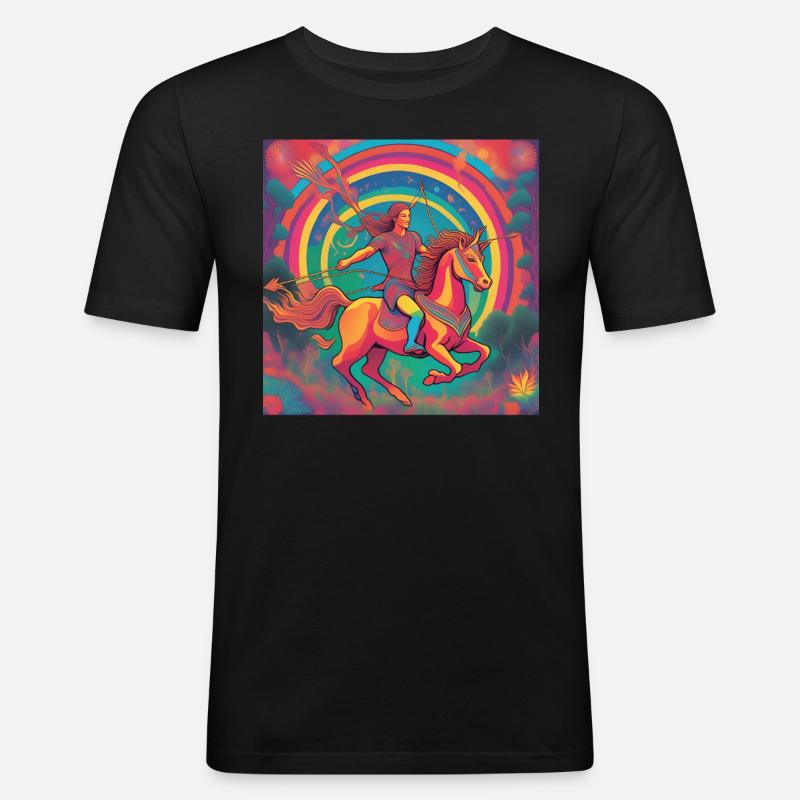 Jungfrau Juni Astro Geschenk - Männer Slim Fit T-Shirt - Schwarz