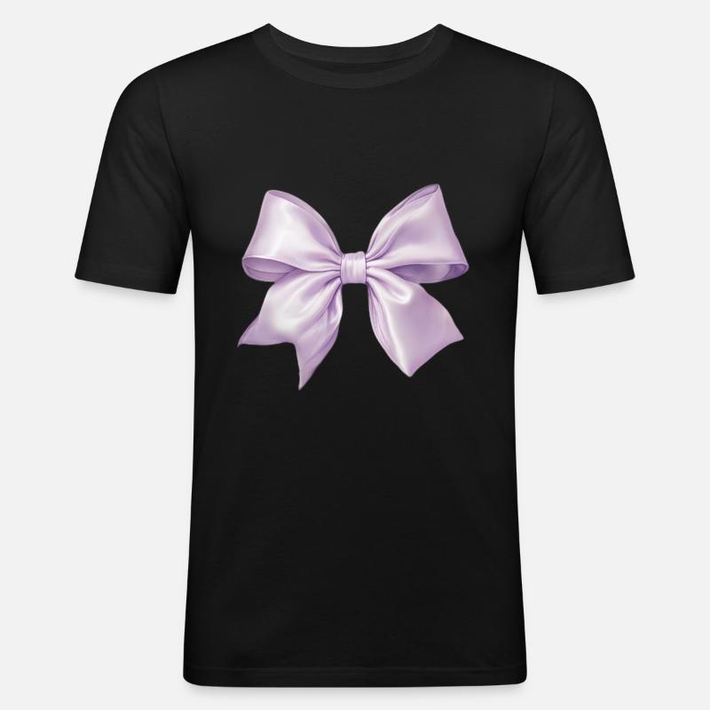 Schleife Glamour Seide Geschenk - Männer Slim Fit T-Shirt - Schwarz