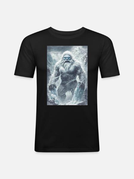 Yeti Mythology Legend Gift - Men's Slim Fit T-Shirt - black