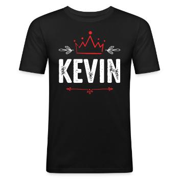 Kevin - T-shirt près du corps Homme - noir - Devant - Nik (191cm)