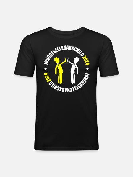 Junggesellenabschied 2024 - Männer Slim Fit T-Shirt - Schwarz
