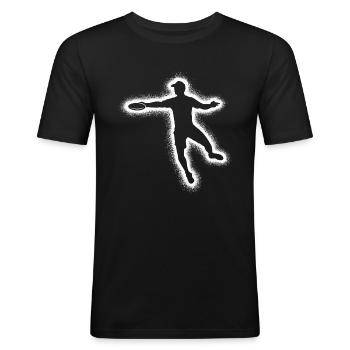 Disc Golf Discgolfspieler Kinder Jungen Discgolfer - Männer Slim Fit T-Shirt - Schwarz - Vorne - Nik (191cm)