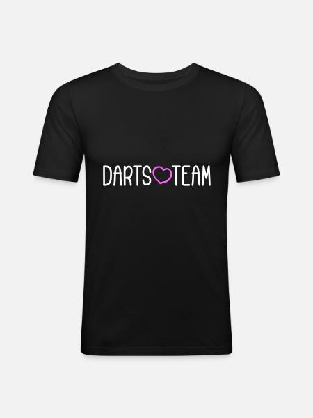 Darts Team - Männer Slim Fit T-Shirt - Schwarz