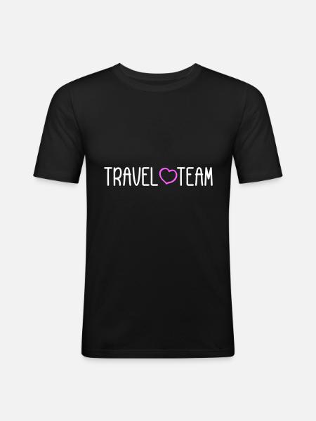 Travel Team - Men's Slim Fit T-Shirt - black