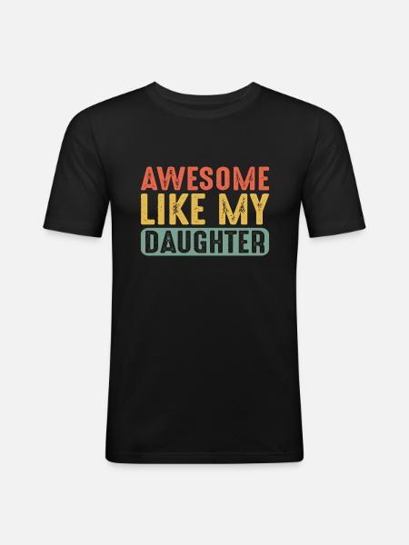 Father's Day - Men's Slim Fit T-Shirt - black