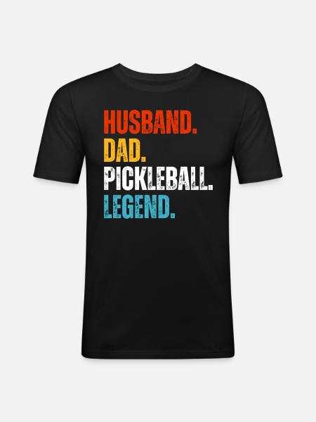 Husband Dad Pickleball Legend - Men's Slim Fit T-Shirt - black