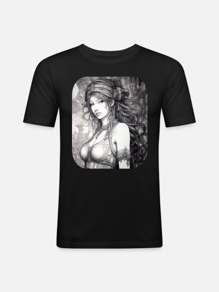 Mystical beauty - Men's Slim Fit T-Shirt - black