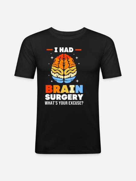 Aneurysm Brain - Men's Slim Fit T-Shirt - black