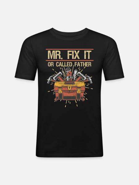 Mr Fix it - Men's Slim Fit T-Shirt - black