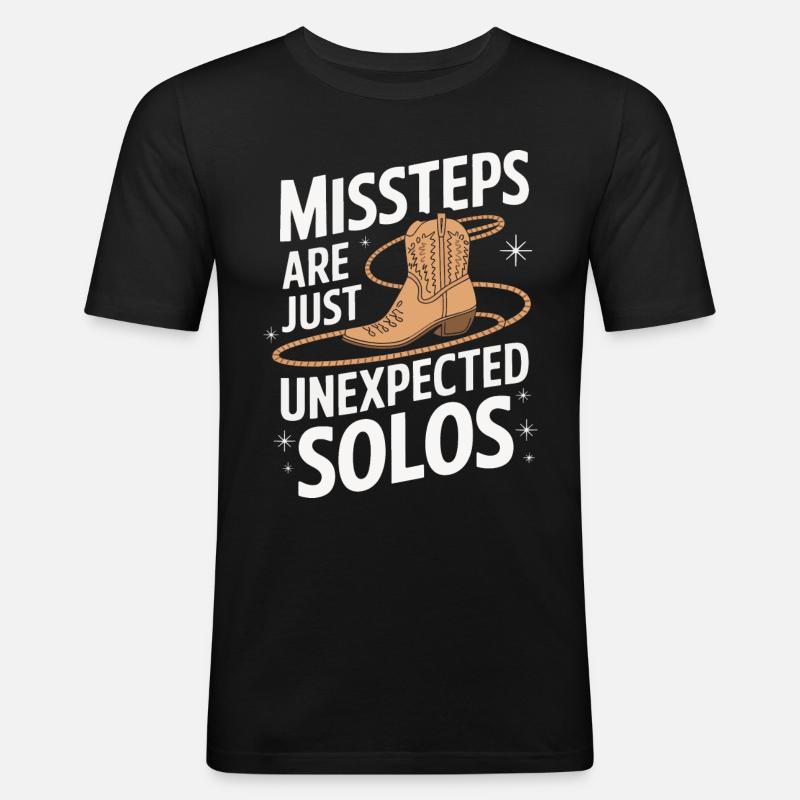 Line Dancing Dancing Dancers - Men's Slim Fit T-Shirt - black