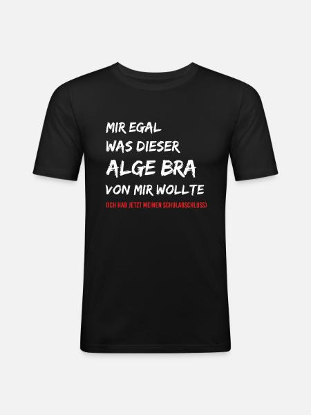 Realschulabschluss Algebra - Männer Slim Fit T-Shirt - Schwarz