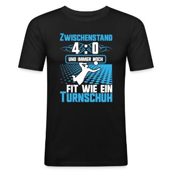 40 Geburtstag Volleyball Beachvolleyball - Männer Slim Fit T-Shirt - Schwarz - Vorne - Nik (191cm)