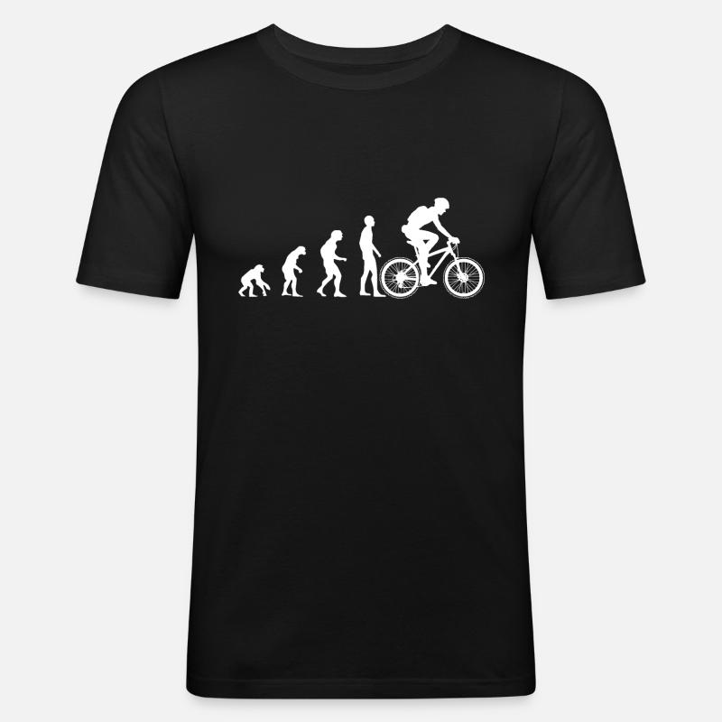 EVOLUTION Bike White - Men's Slim Fit T-Shirt - black