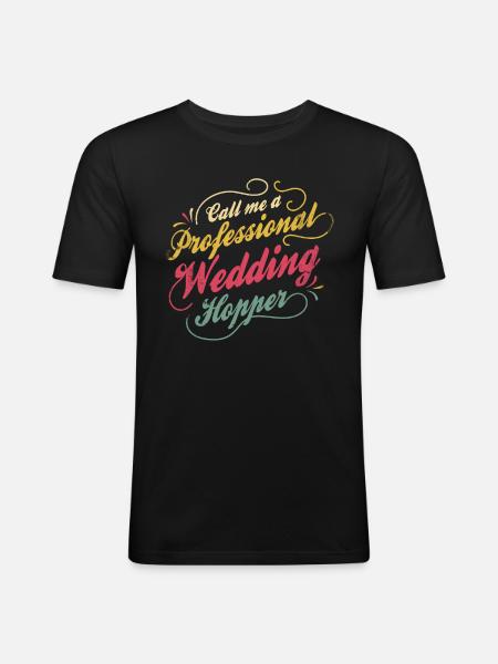 Appelez-moi un professionnel - T-shirt près du corps Homme - noir