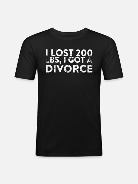 J’ai perdu 200 livres. J’ai - T-shirt près du corps Homme - noir