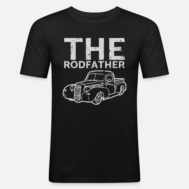 Das Rodfather-design Für Oldtimer-fans - Männer Slim Fit T-Shirt - Schwarz