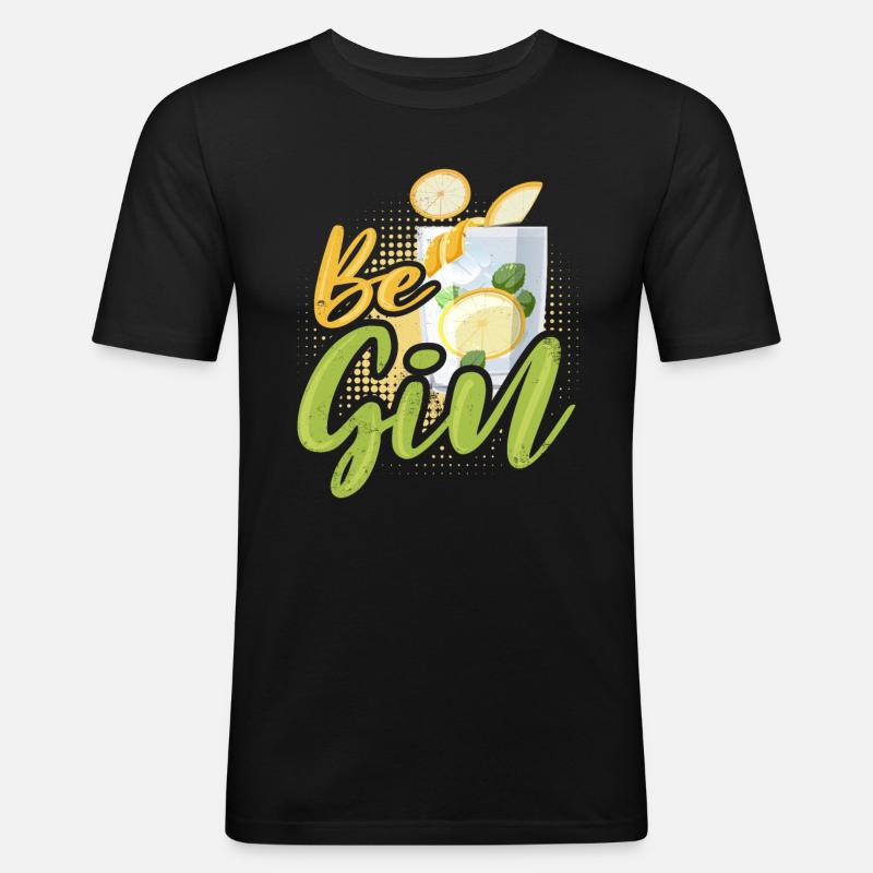 Be gin - Männer Slim Fit T-Shirt - Schwarz