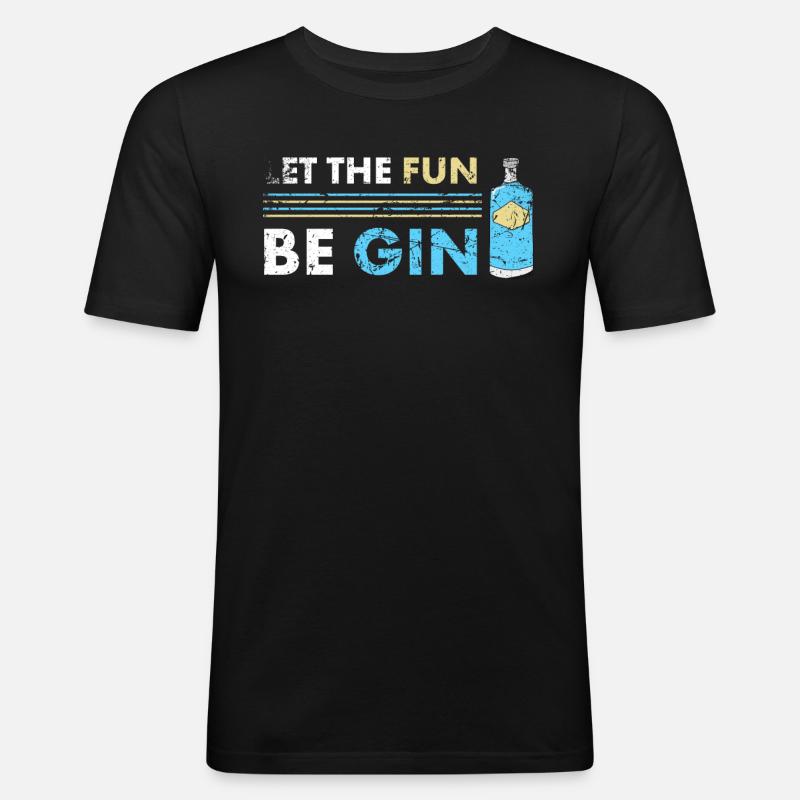 Be Gin - Männer Slim Fit T-Shirt - Schwarz