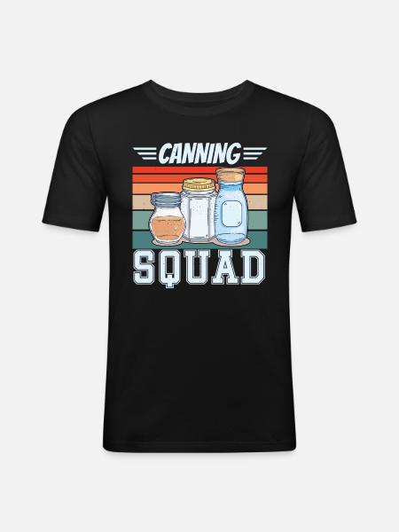 Canned food squad - Men's Slim Fit T-Shirt - black
