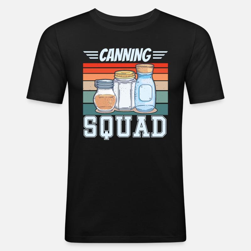 Konserven-kader - Männer Slim Fit T-Shirt - Schwarz